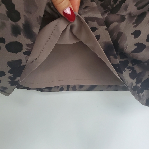 Silk Skirt Leopard Print Pencil Career Lightweight - Picture 9 of 10